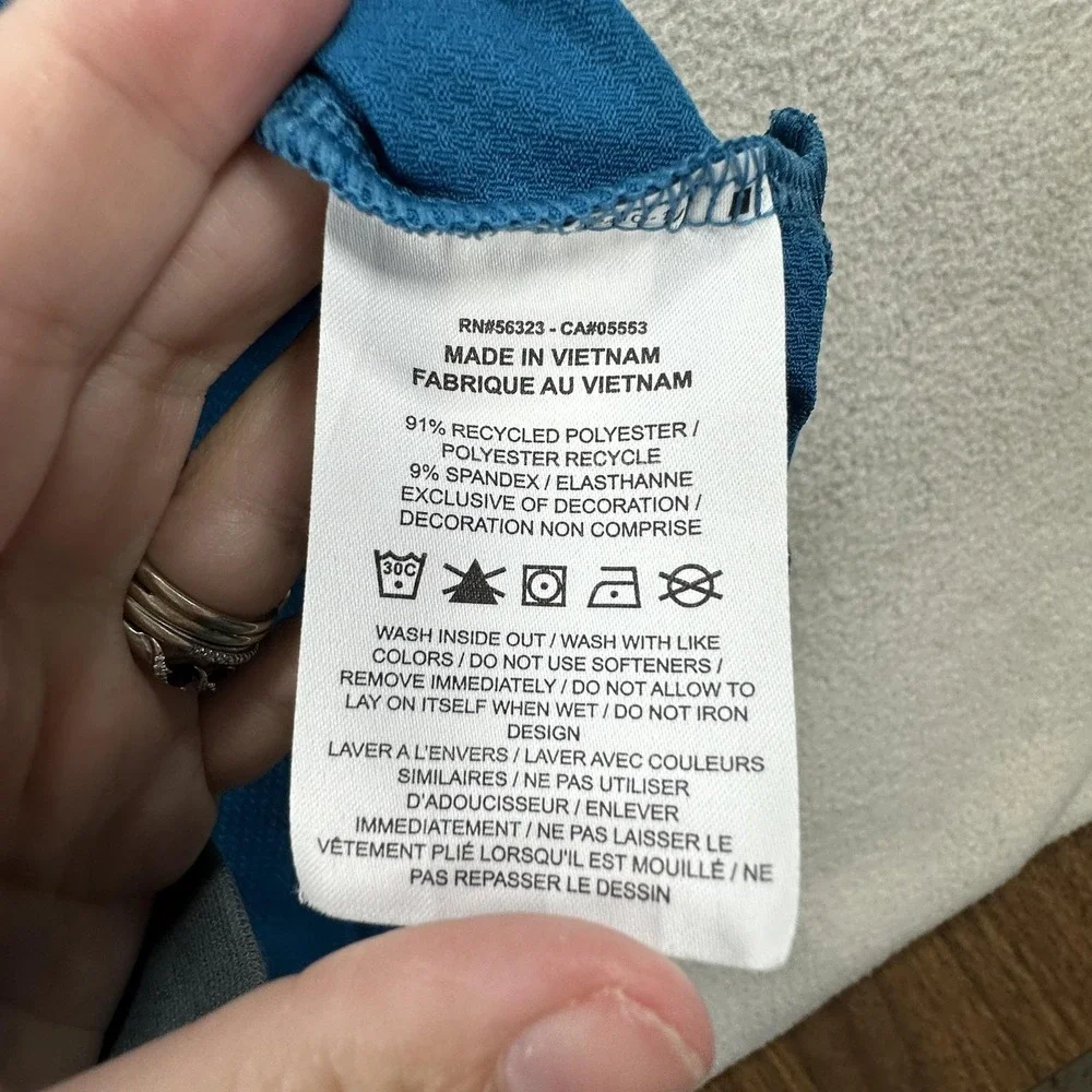 Nike Shirt Mens Medium Blue Tiger Woods TW Vapor Blade Collar Golf Polo BV9219 - Picture 7 of 11